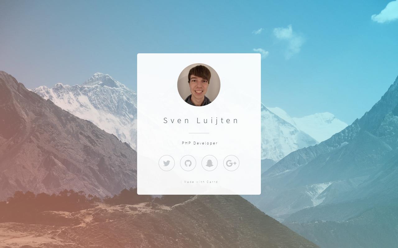 Carrd profile picture for @sven